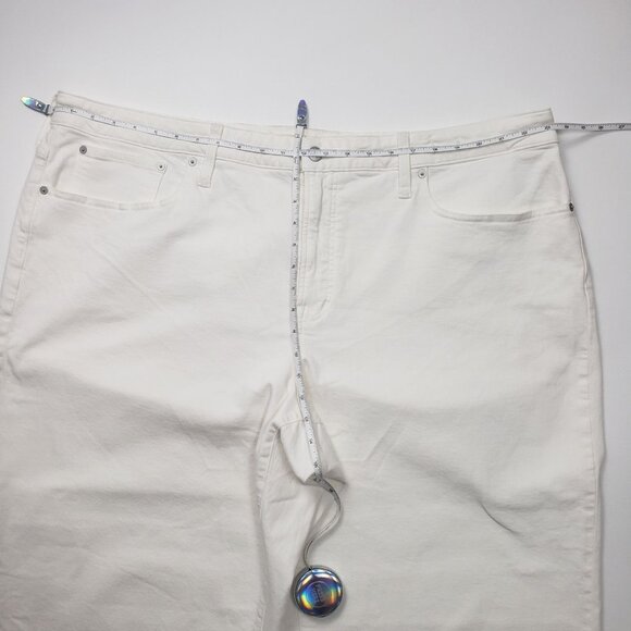 Madewell The Plus Perfect Vintage Wide-Leg Crop Jeans Womens Size 24W Tile White - Picture 10 of 16